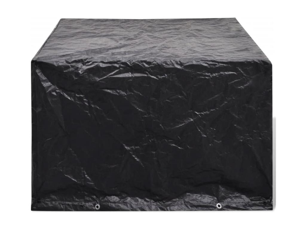 Set di mobili da esterno neri, 113 x 113 cm