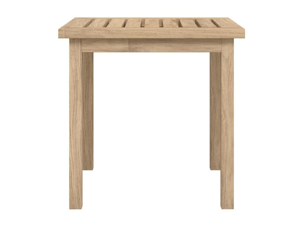 Tavolino laterale in legno massello marrone, 45 x 45 x 45 cm