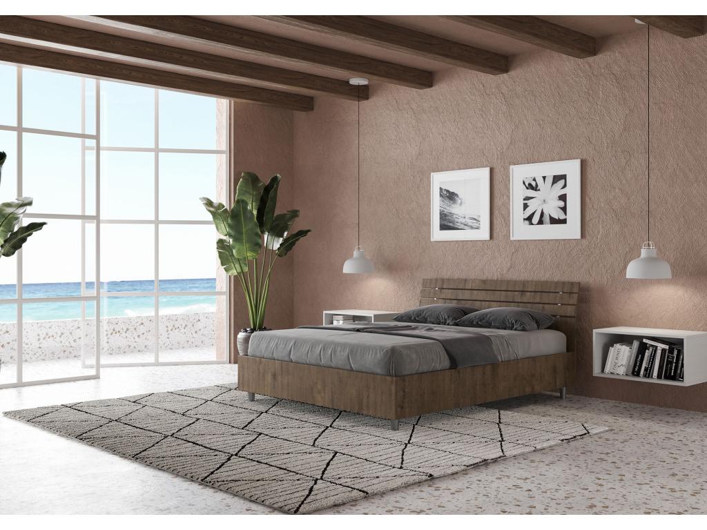 Struttura letto marrone, 140 x 190 cm