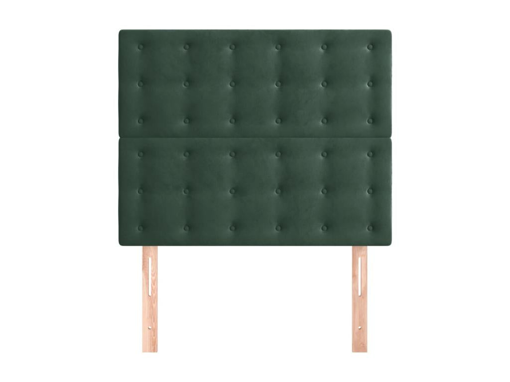 Struttura letto in velluto verde, 80 x 5 x 78 cm