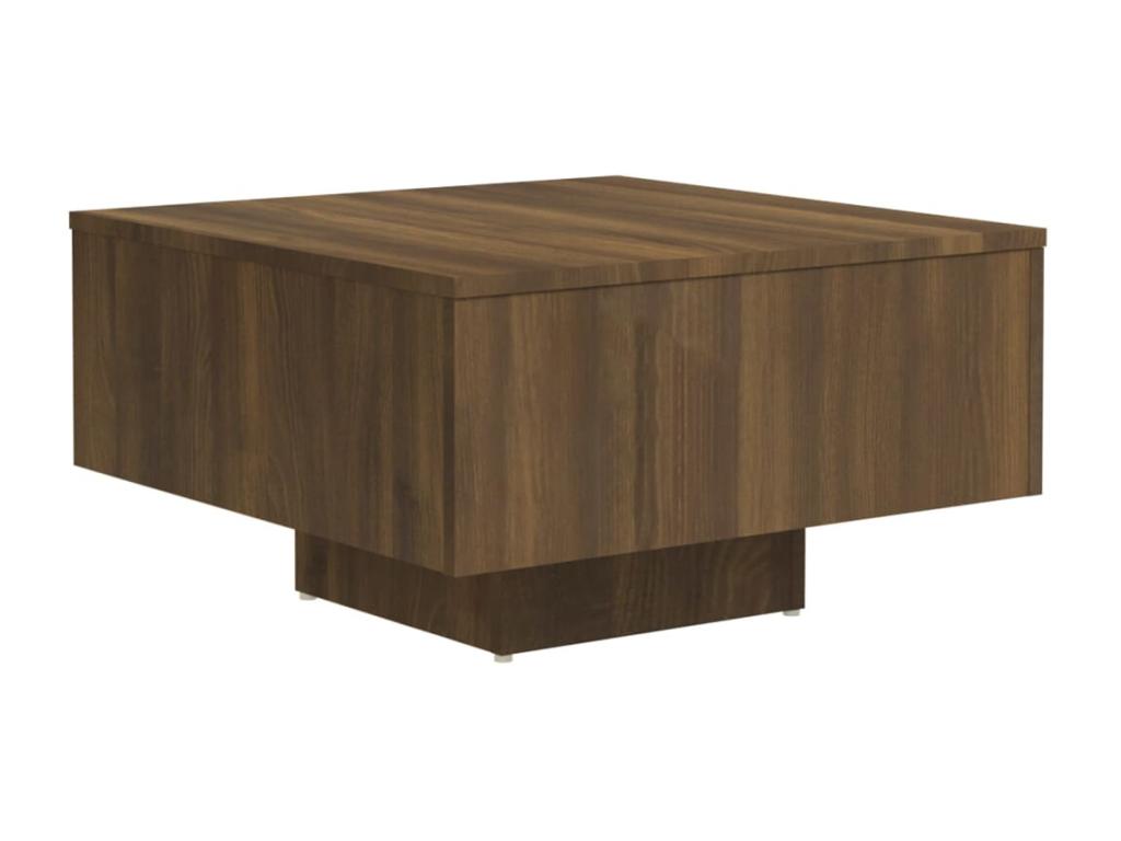 Tavolino da caffè in legno ingegnerizzato marrone, 60 x 60 x 31,5 cm