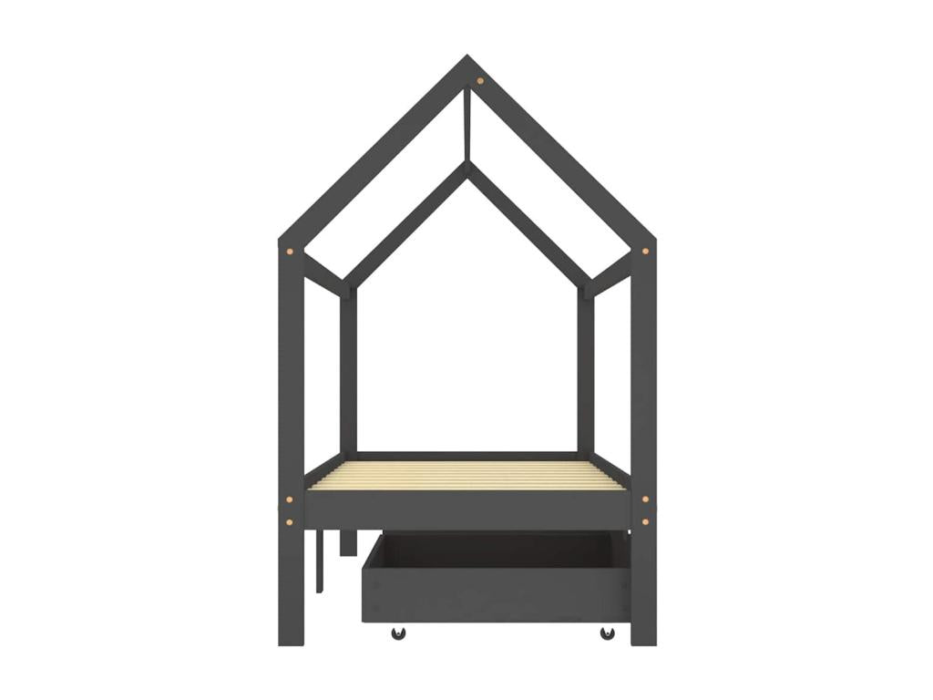 Struttura letto grigia, 90 x 200 cm
