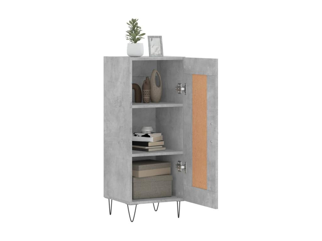 Credenza in legno ingegnerizzato grigio, 34,5 x 34 x 90 cm