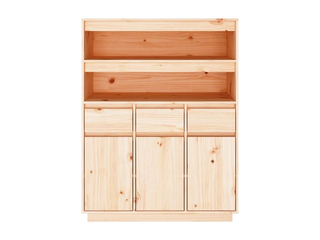 Credenza in legno massello marrone, 89 x 40 x 116,5 cm