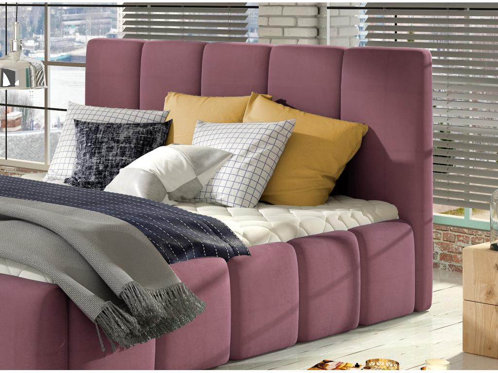 Struttura letto in velluto, 140 x 200 cm