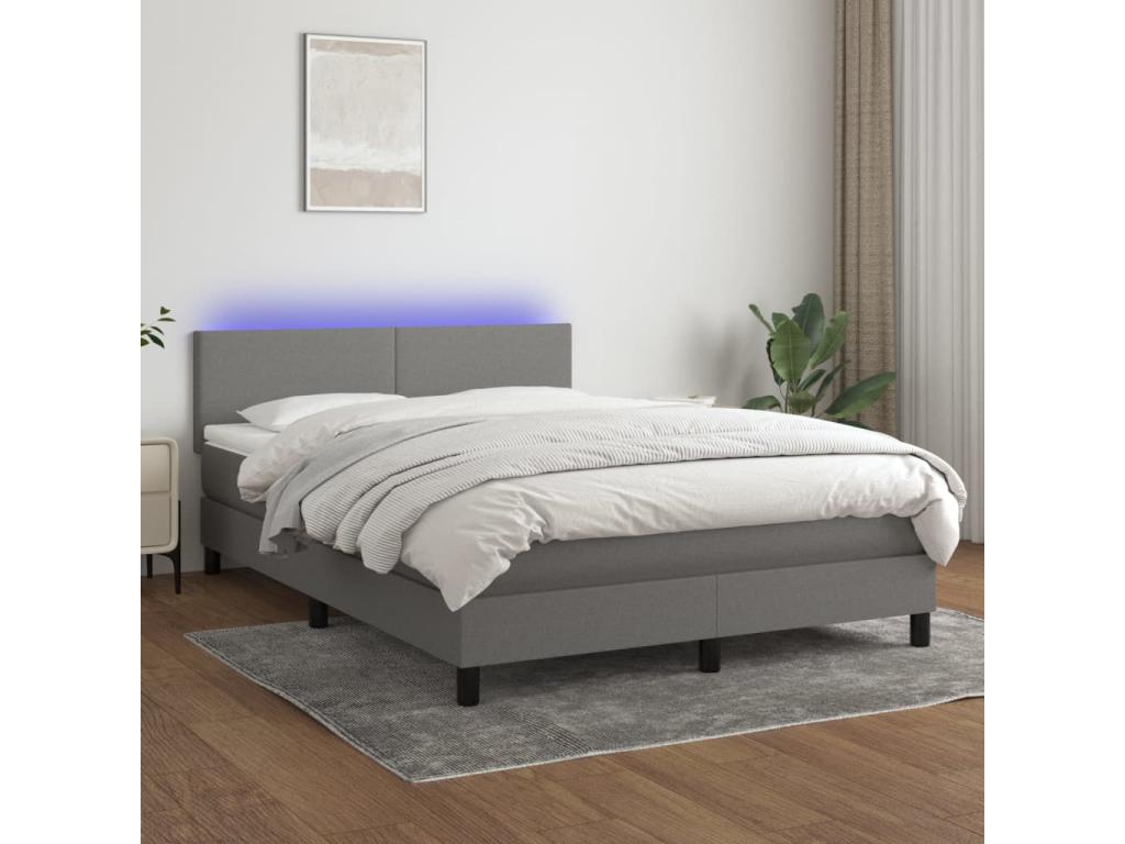 Struttura letto grigia, 140 x 190 cm