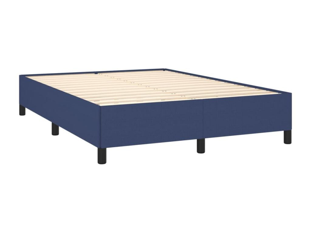 Struttura letto in tessuto blu, 140 x 190 cm