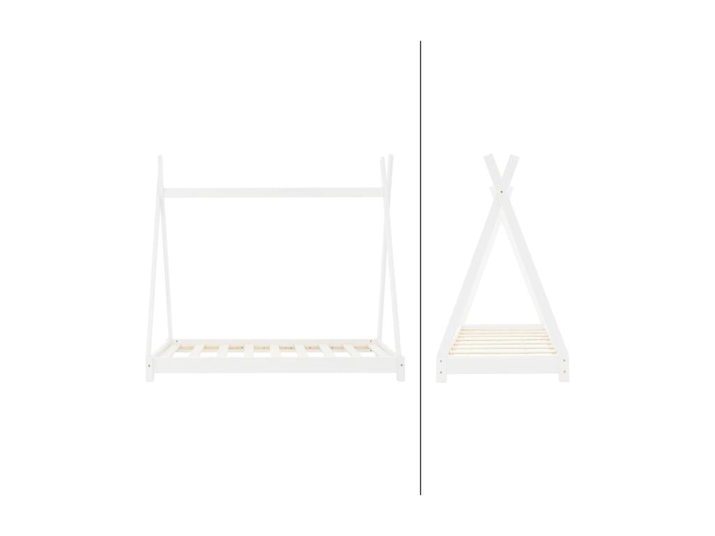 Struttura letto bianca, 70 x 140 cm