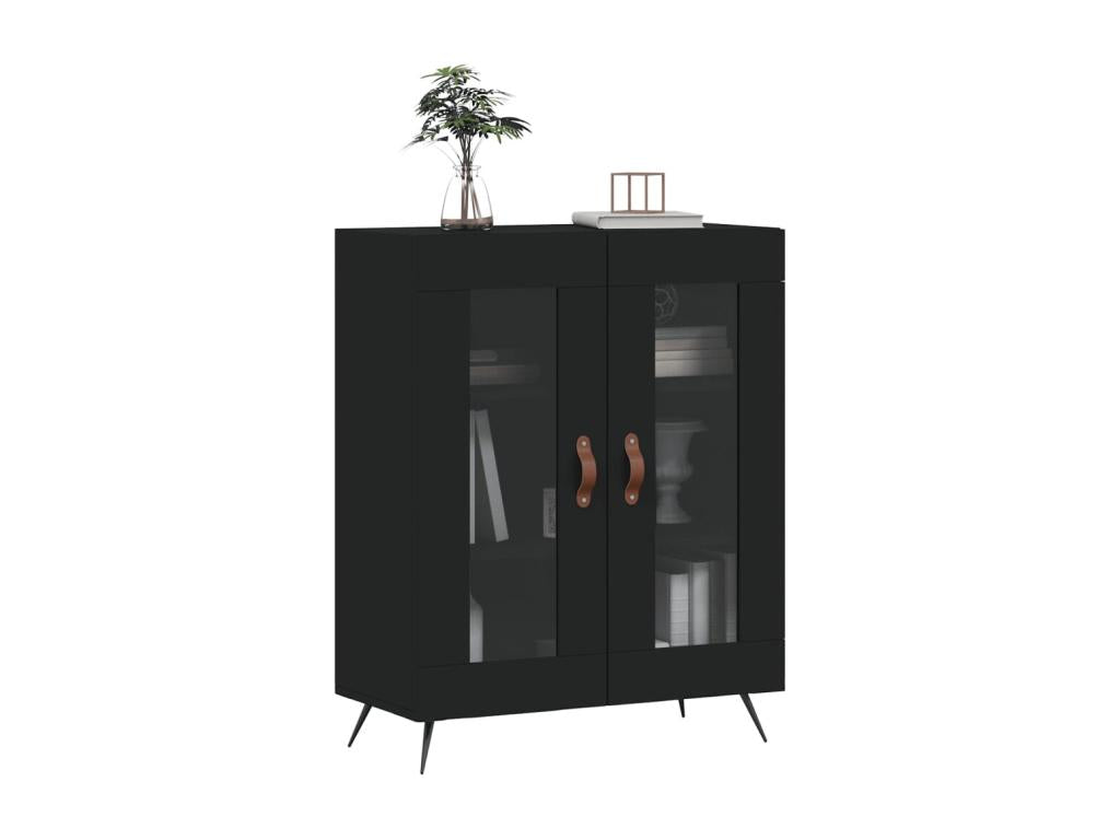 Credenza in legno ingegnerizzato nero, 69,5 x 34 x 90 cm