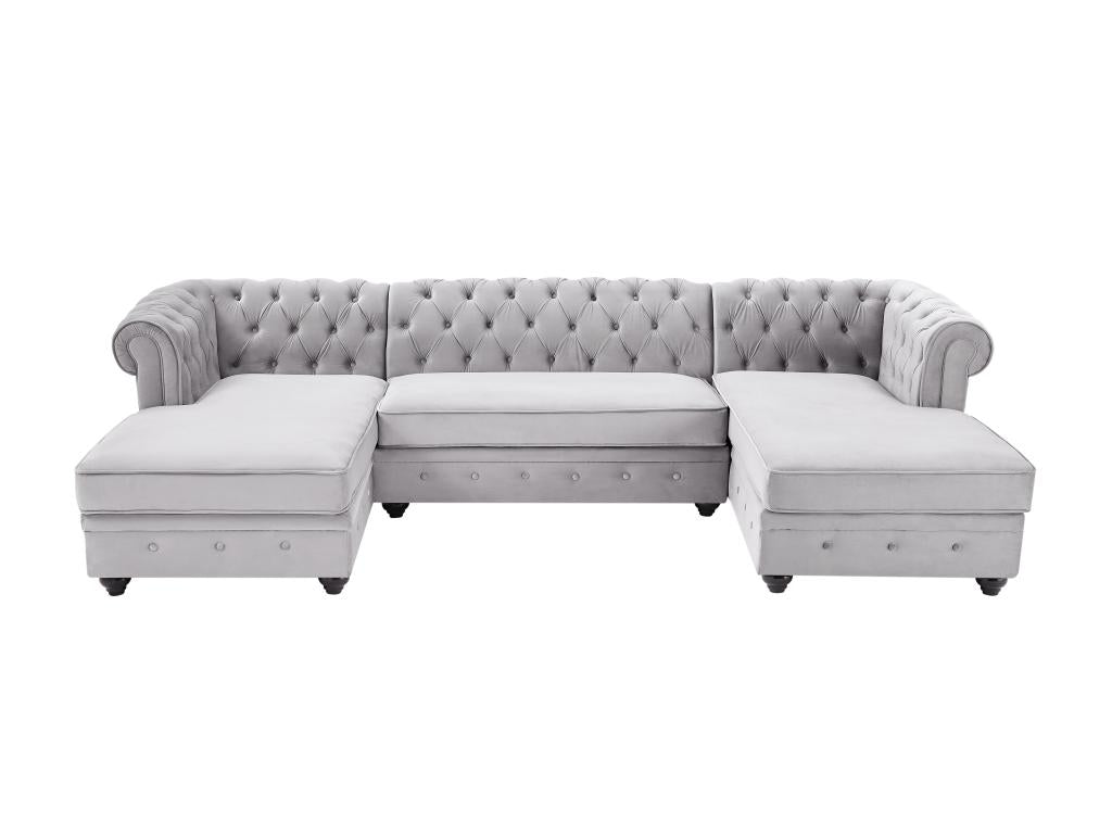 Divano in velluto grigio