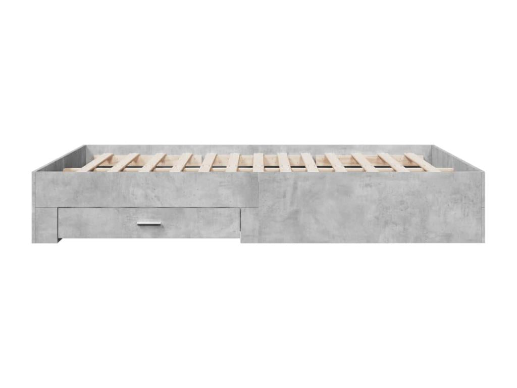 Struttura letto grigia, 140 x 200 cm