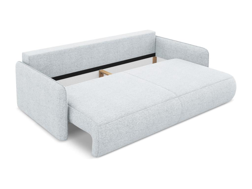 Divano letto trasformabile in tessuto blu