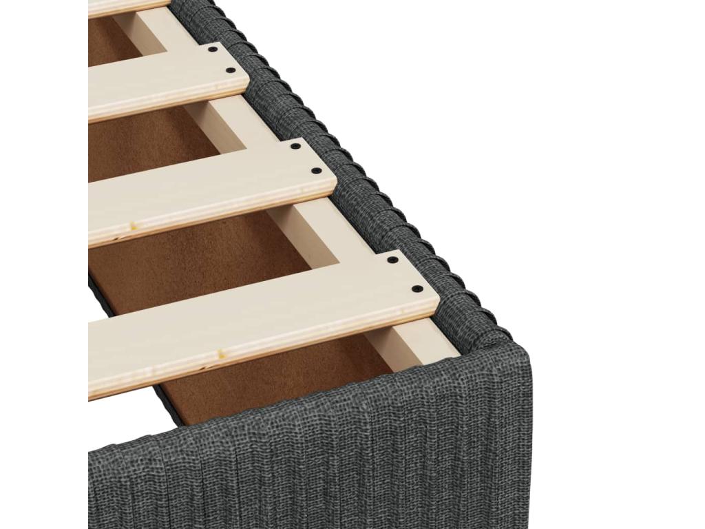 Struttura letto in tessuto grigio, 180 x 200 cm