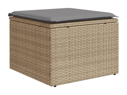 Set di mobili da esterno in vimini intrecciato in resina beige