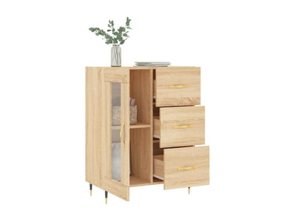 Credenza in legno ingegnerizzato marrone, 69,5 x 34 x 90 cm