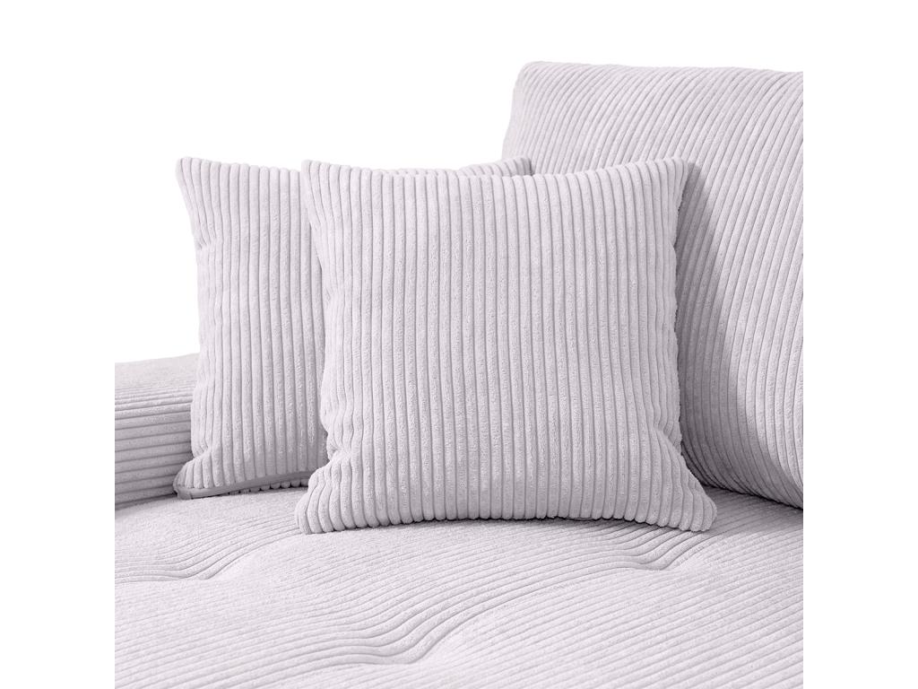 Divano letto convertibile in velluto bianco