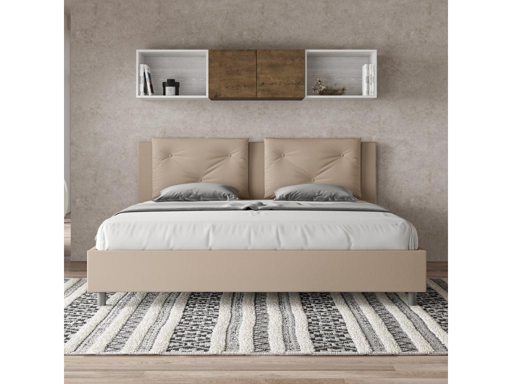 Struttura letto in similpelle, 200 x 200 cm