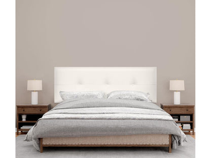Struttura letto in similpelle bianca, 150 x 105 cm