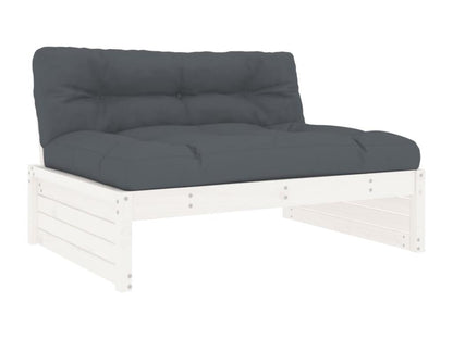 Set di mobili da esterno in legno massello bianco