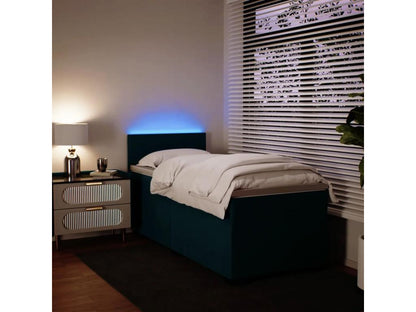 Struttura letto in velluto blu, 80 x 200 cm