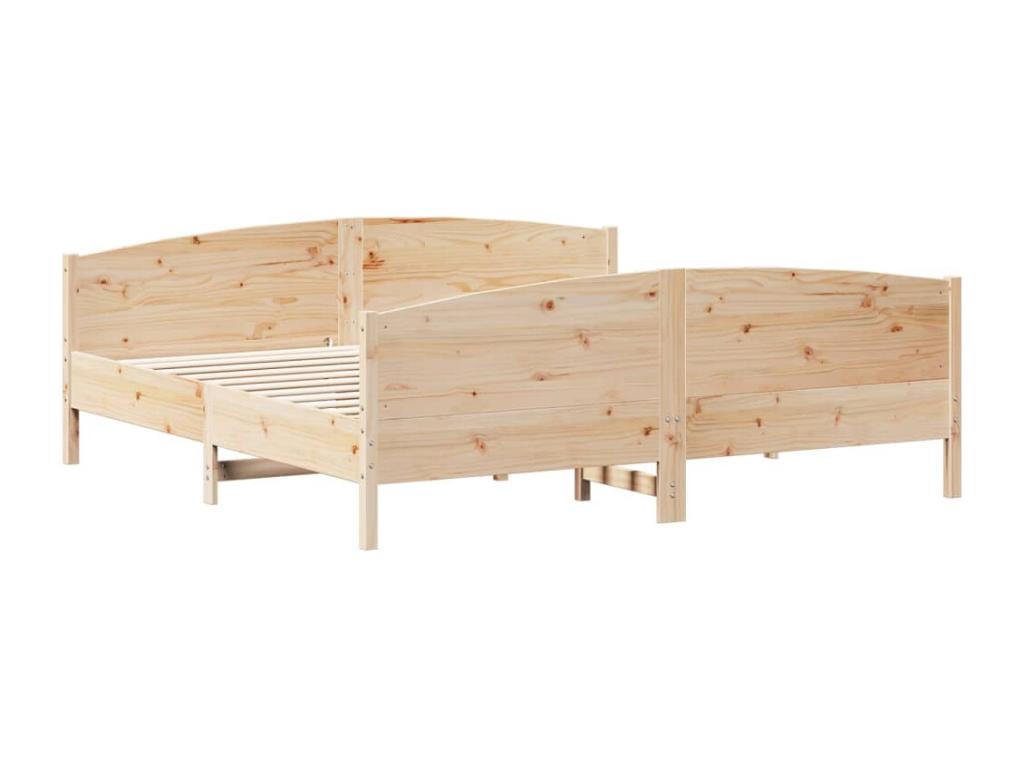 Struttura letto marrone, 200 x 200 cm