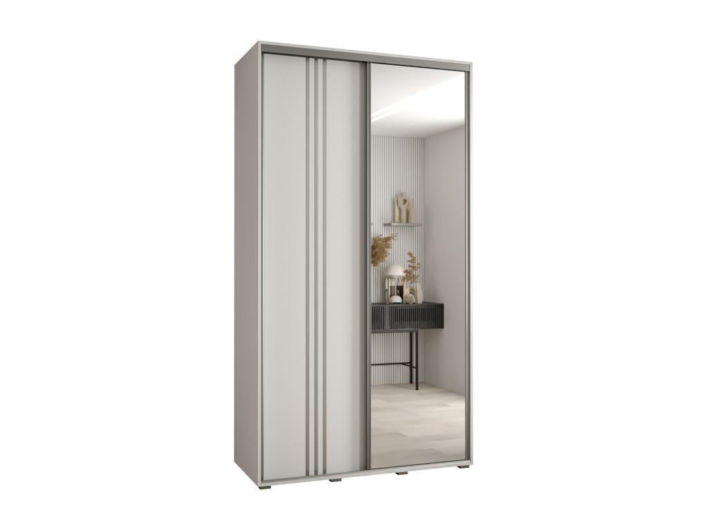 Armadio bianco a 2 ante, 130 x 45 x 235,2 cm