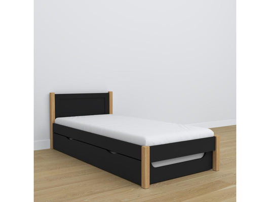 Struttura letto nera, 100 x 190 cm