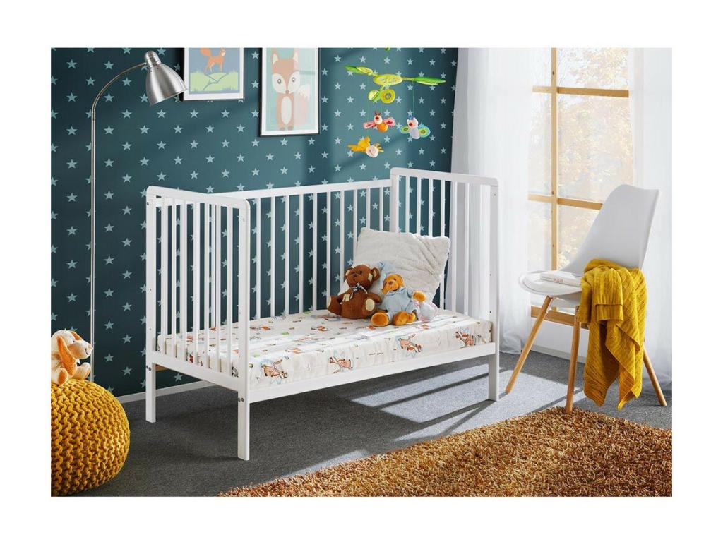 Struttura letto bianca, 60 x 120 cm