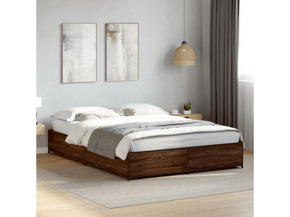 Struttura letto in legno ingegnerizzato marrone, 140 x 200 cm