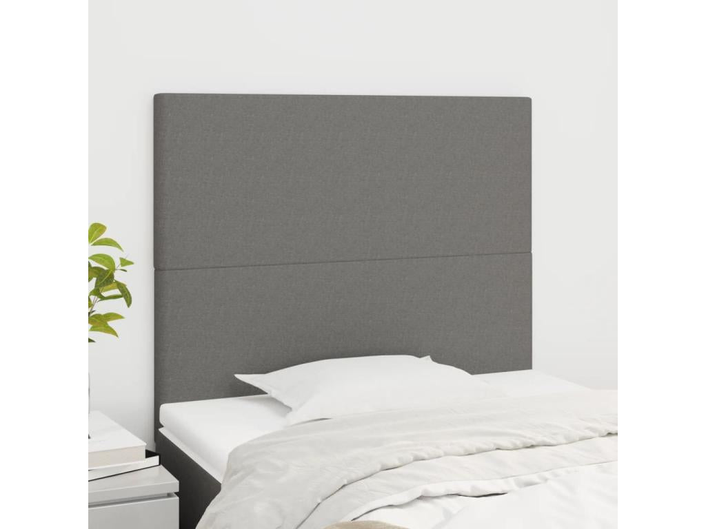 Struttura letto in tessuto grigio, 100 x 5 x 78 cm
