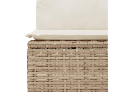 Set di mobili da esterno in vimini intrecciato in resina beige