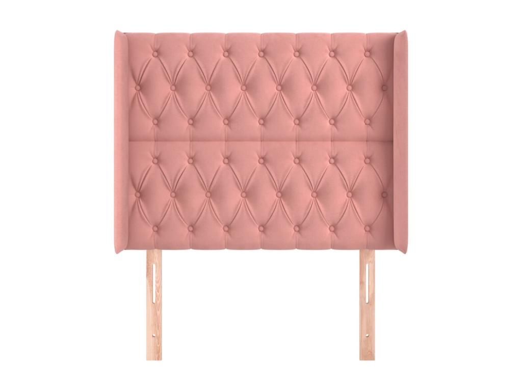 Struttura letto in velluto, 93 x 16 x 118 cm