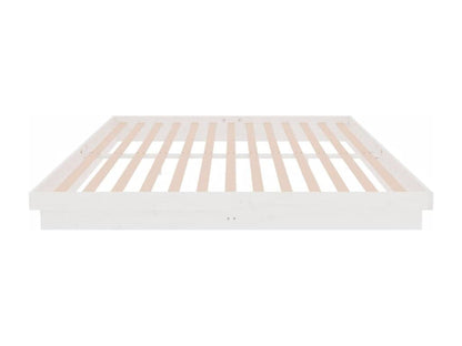 Struttura letto in legno massello bianco, 200 x 200 cm