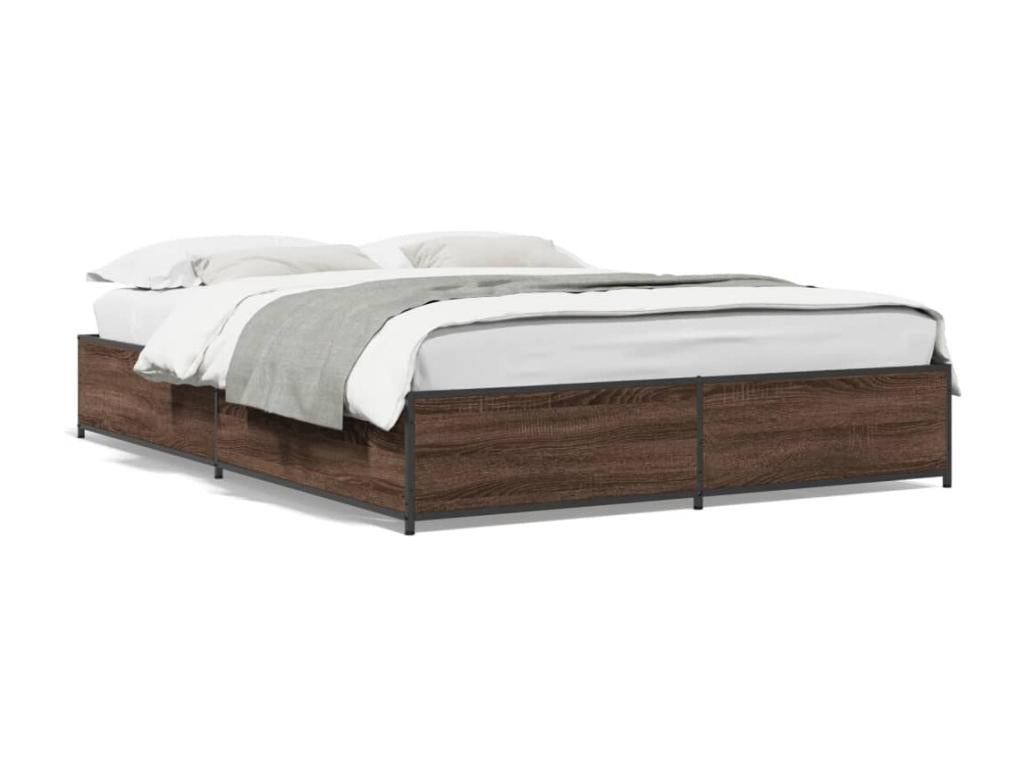 Struttura letto in legno ingegnerizzato marrone, 140 x 200 cm