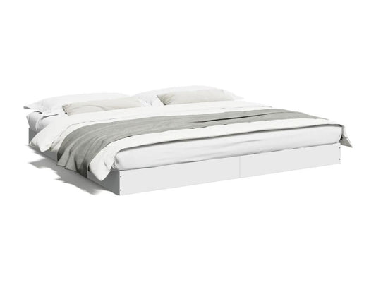 Struttura letto in legno ingegnerizzato bianco, 180 x 200 cm
