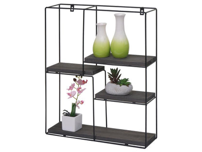 Mobili per la casa in metallo grigio, 51 x 40 x 11 cm