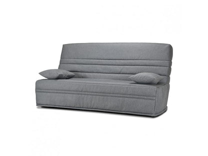 Divano letto trasformabile in tessuto grigio, 130 x 190 cm