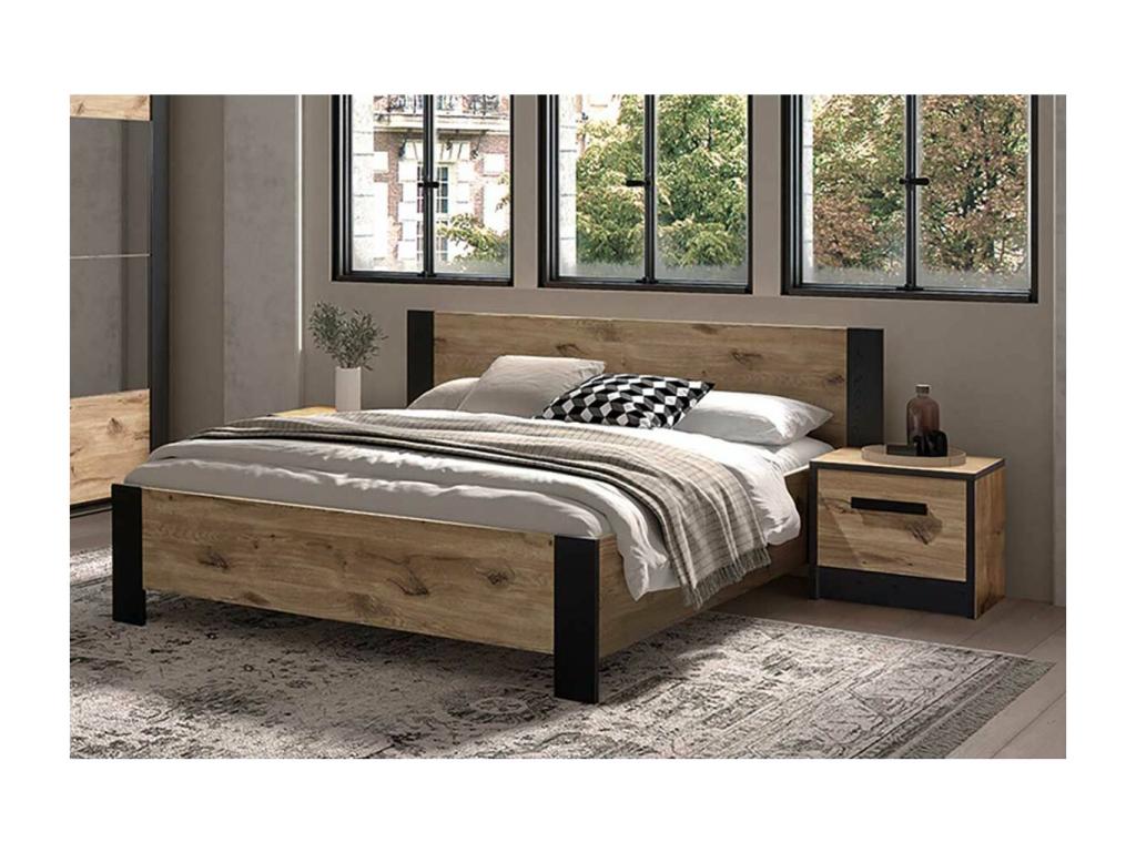 Struttura letto marrone, 140 x 200 cm