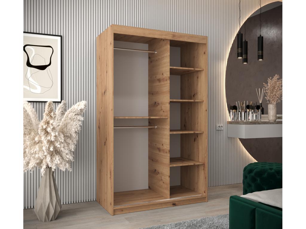 Armadio marrone a 2 ante, 120 x 62 x 200 cm