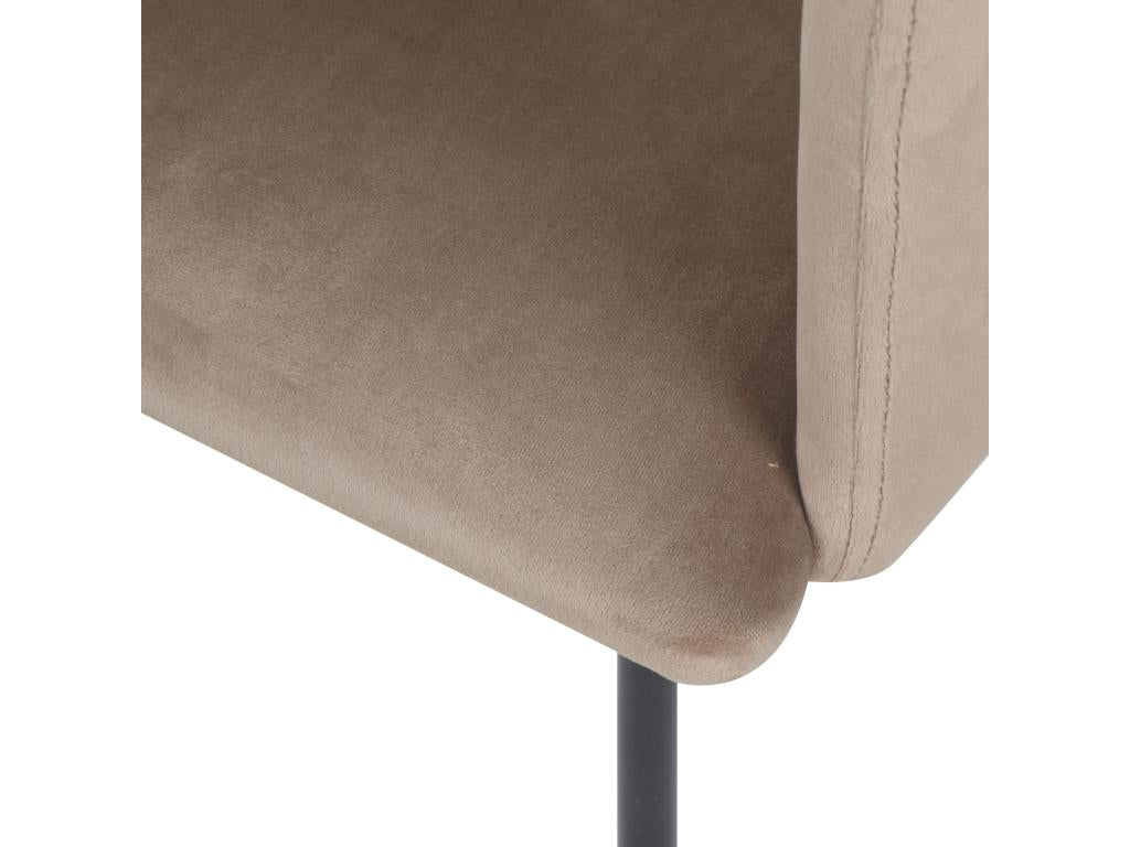 Poltrona in velluto beige