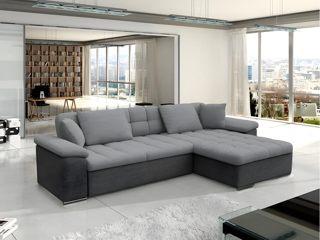 Divano grigio, 277 x 158 x 76 cm