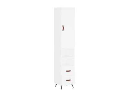 Credenza in legno ingegnerizzato bianco, 34,5 x 34 x 180 cm
