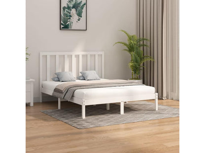 Struttura letto in legno massello bianco, 140 x 200 cm