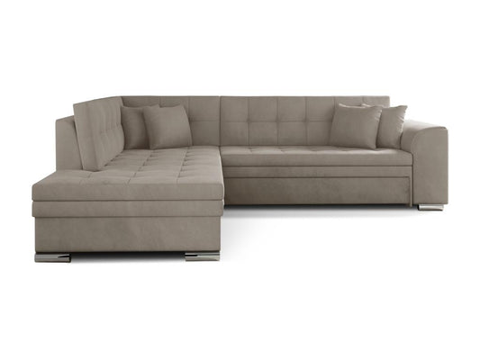 Divano letto trasformabile in velluto beige