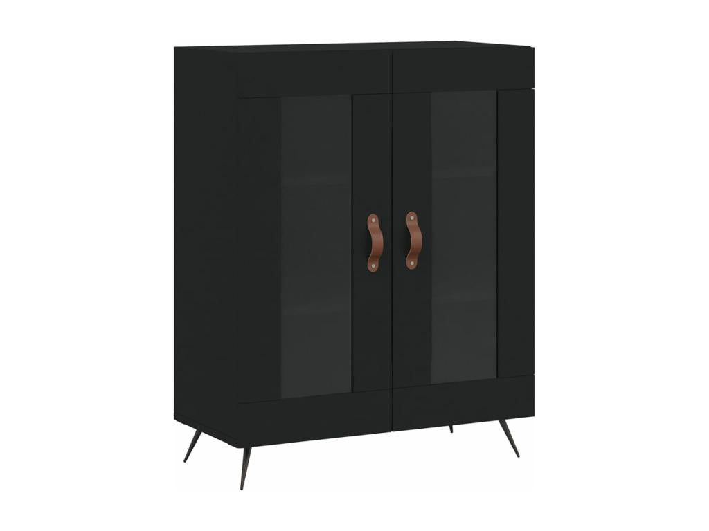 Credenza in legno ingegnerizzato nero, 69,5 x 34 x 90 cm