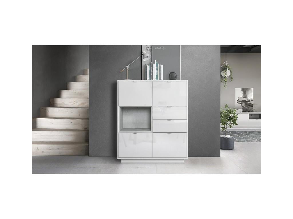 Credenza bianca, 123 x 103 x 38 cm