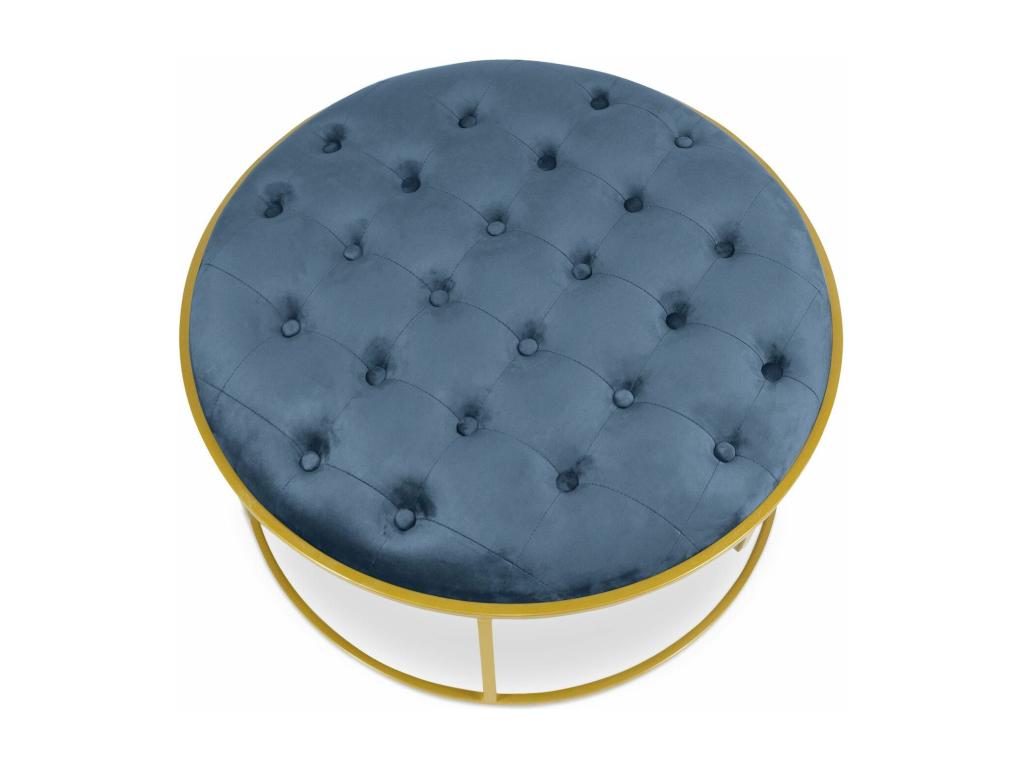 Pouf in velluto blu