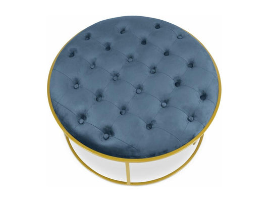 Pouf in velluto blu