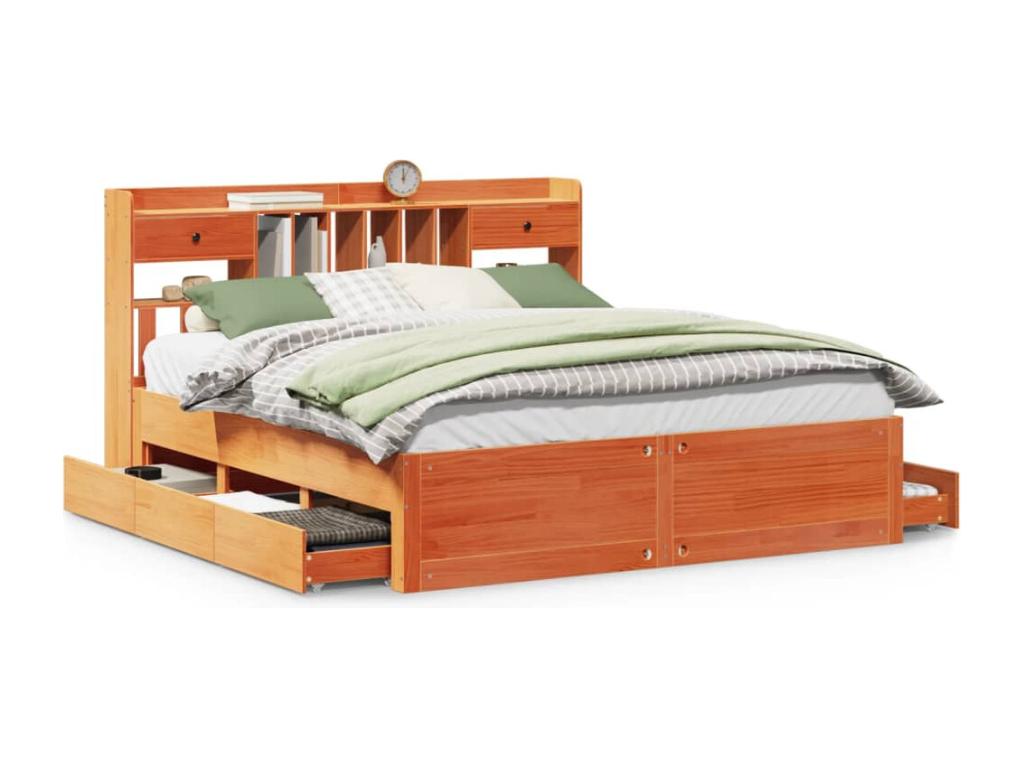 Struttura letto marrone, 200 x 200 cm