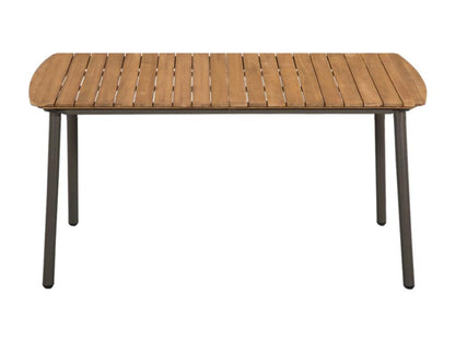 Set di mobili da esterno in vimini intrecciato in resina nera